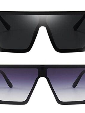 Oversized Square Sunglasses UV400 Retro Fashion Large Frame Women Men Shades